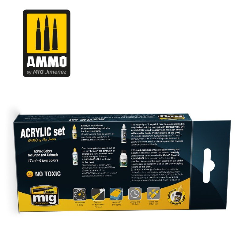 AMMO of Mig Jimenez 7253 AH64 Apache Set 6x17ml – image 2