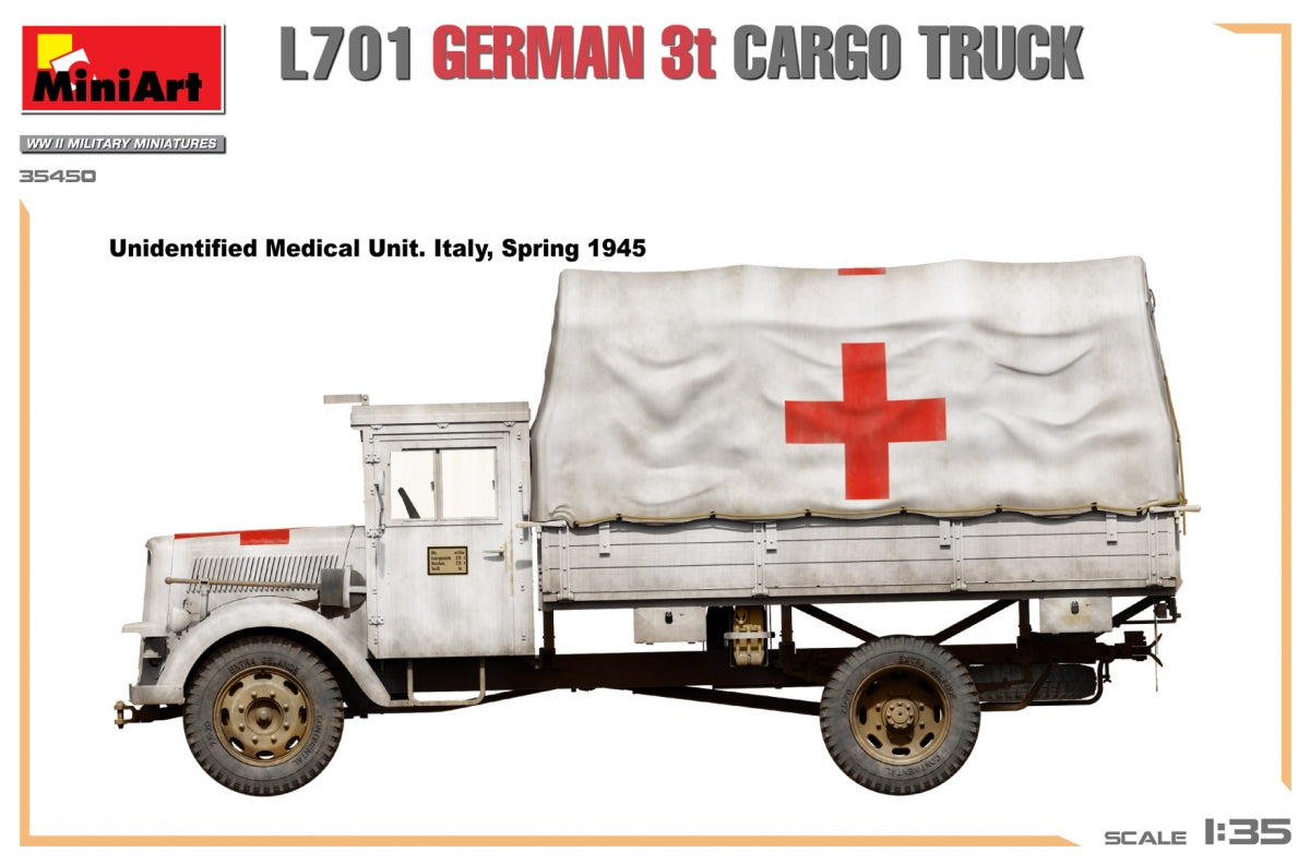 Miniart 35450 L701 GERMAN 3T CARGO TRUCK 1/35 – Bild 14