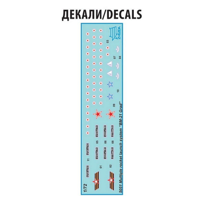 Zvezda 5051 BM-21 GRAD 1 ROCKET LAUNCHER 1/72 – obrázek 3