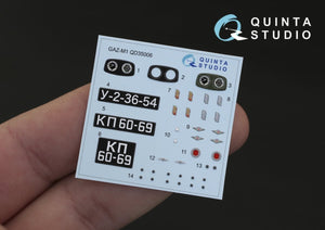 Quinta Studio QD35006 GAZ-M1 3D-Printed &amp;amp; colored Interior on decal paper (for Zvezda kits) 1/35 – obrázek 2