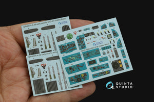 Quinta Studio QD48504 MiG-31B 3D-Printed &amp;amp; colored Interior on decal paper (Hobby Boss) 1/48 – obrázek 3