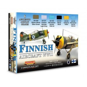 Lifecolor XS09 Acrylic color Set Finnish Aircraft 6x22ml