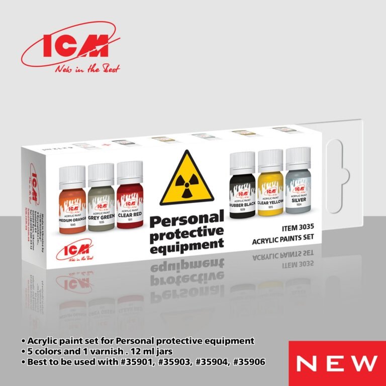 ICM 3035 Acrylic paints set “Personal protective equipment” 12 ml x 6