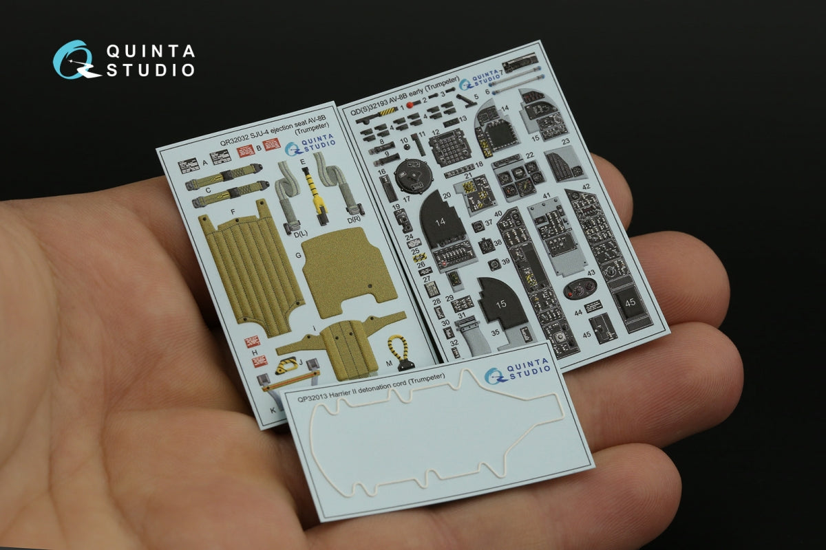 Quinta Studio QD32193 AV-8B Harrier II early 3D-Printed &amp;amp; colored Interior on decal paper (Trumpeter) 1/32 – Bild 4