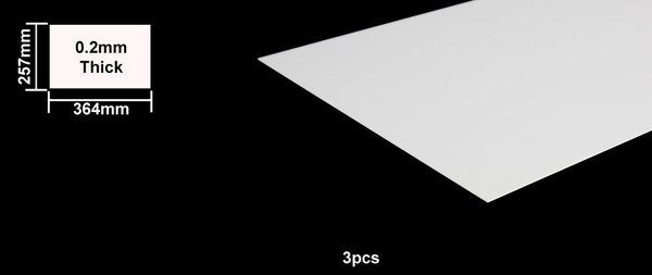 Tamiya 70209 Plastic plate 0.2mm B4 format 3pcs
