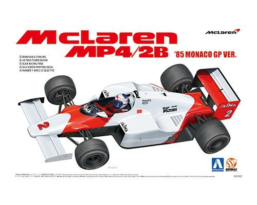 Aoshima 08191 Mclaren Mp4/2B '85 Monaco Gp 1/20