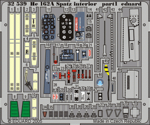 Eduard 32539 He 162A Spatz interior 1/32 REVELL – Bild 3