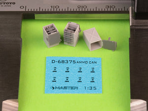Master GM-35-071 D68375 Ammunition Boxes (50 rounds) for Browning M2 .50 rifle - used in early WWII (6 pcs.) - OPEN 1/35 – image 2