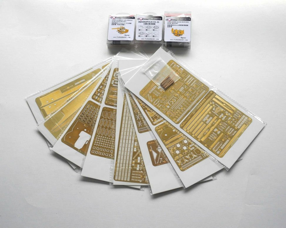 Flyhawk FH350113 WWII USS Heavy Cruiser Indianapolis CA-35 Super Detail Parts (for Trumpeter 05326) 1/350 – Bild 3