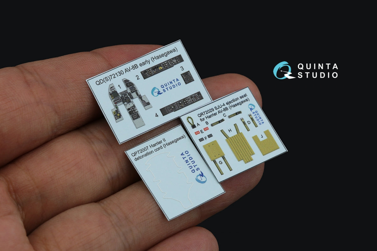 Quinta Studio QD72130 AV-8B early 3D-Printed colored Interior on decal paper (Hasegawa) 1/72 – image 3