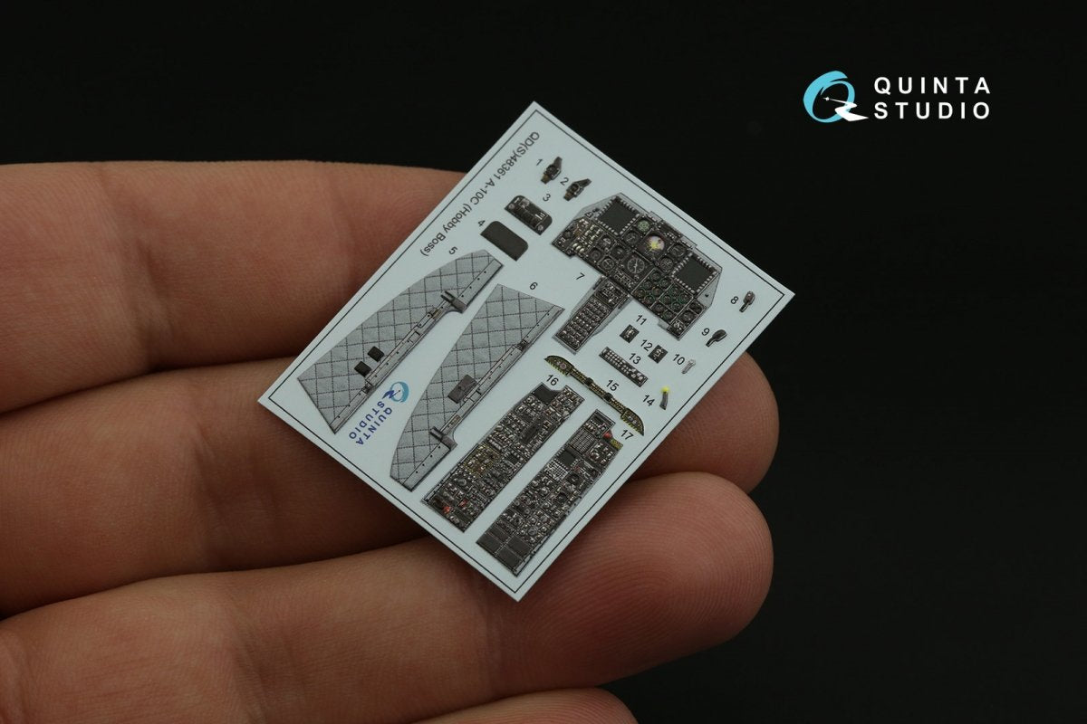 Quinta Studio QD48361 A-10C 3D-Printed &amp;amp; colored Interior on decal paper (Hobby Boss) 1/48 – obrázek 5