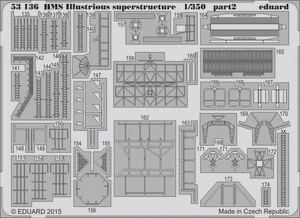 Eduard 53136 HMS Illustrious superstructure AIRFIX 1/350