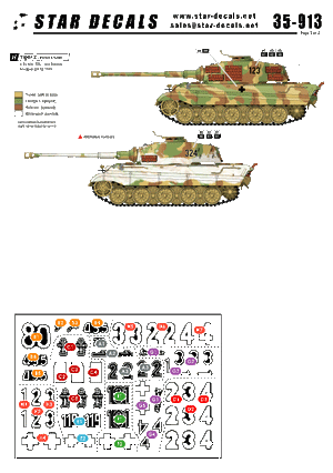 Star Decals 35-913 German Tanks in Hungary 1945 1/35 – obrázek 2