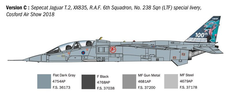 Italeri 1470 Jaguar T.2 RAF Trainer 1/72 – obrázek 6