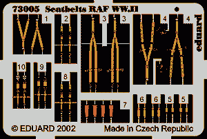 Eduard 73005 Seatbelts RAF WWII 1/72