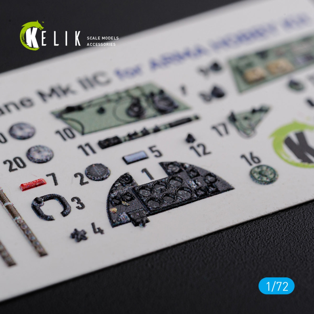 KELIK K72114 Hurricane Mk IIC interior 3D decals for Arma Hobby kit 1/72 – immagine 2