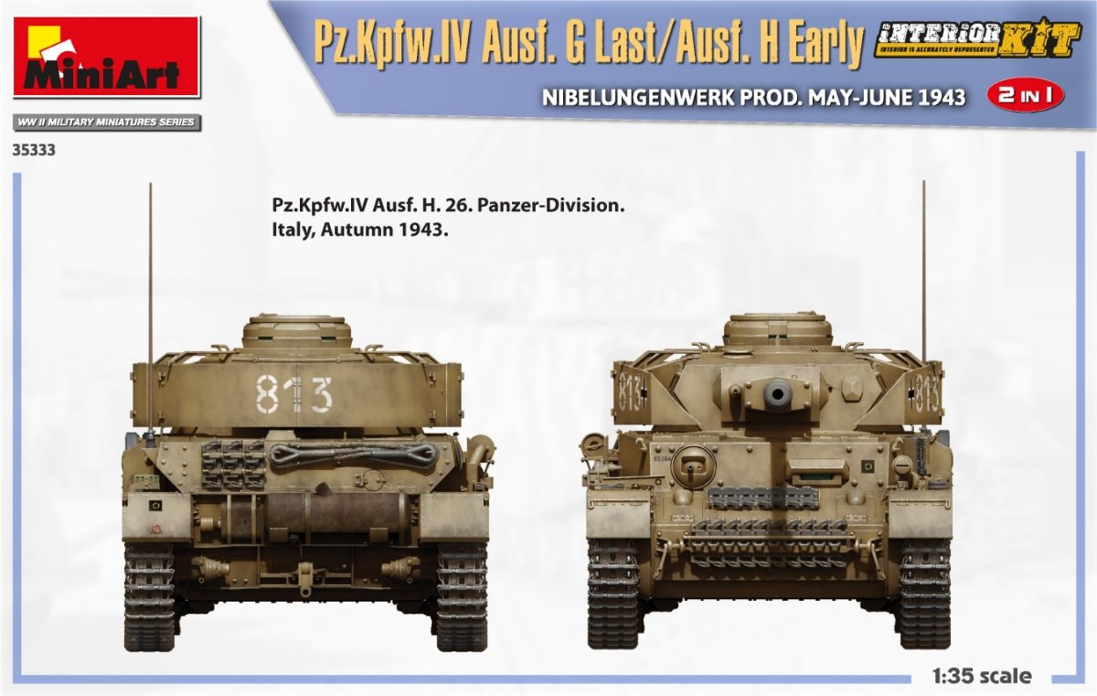 MiniArt 35333 Pz.Kpfw.IV Ausf. G Last/Ausf. H Early. NIBELUNGENWERK PRODUCED BY MAY-JUNE 1943. 2 IN 1 INTERIOR KIT 1/35 – image 16