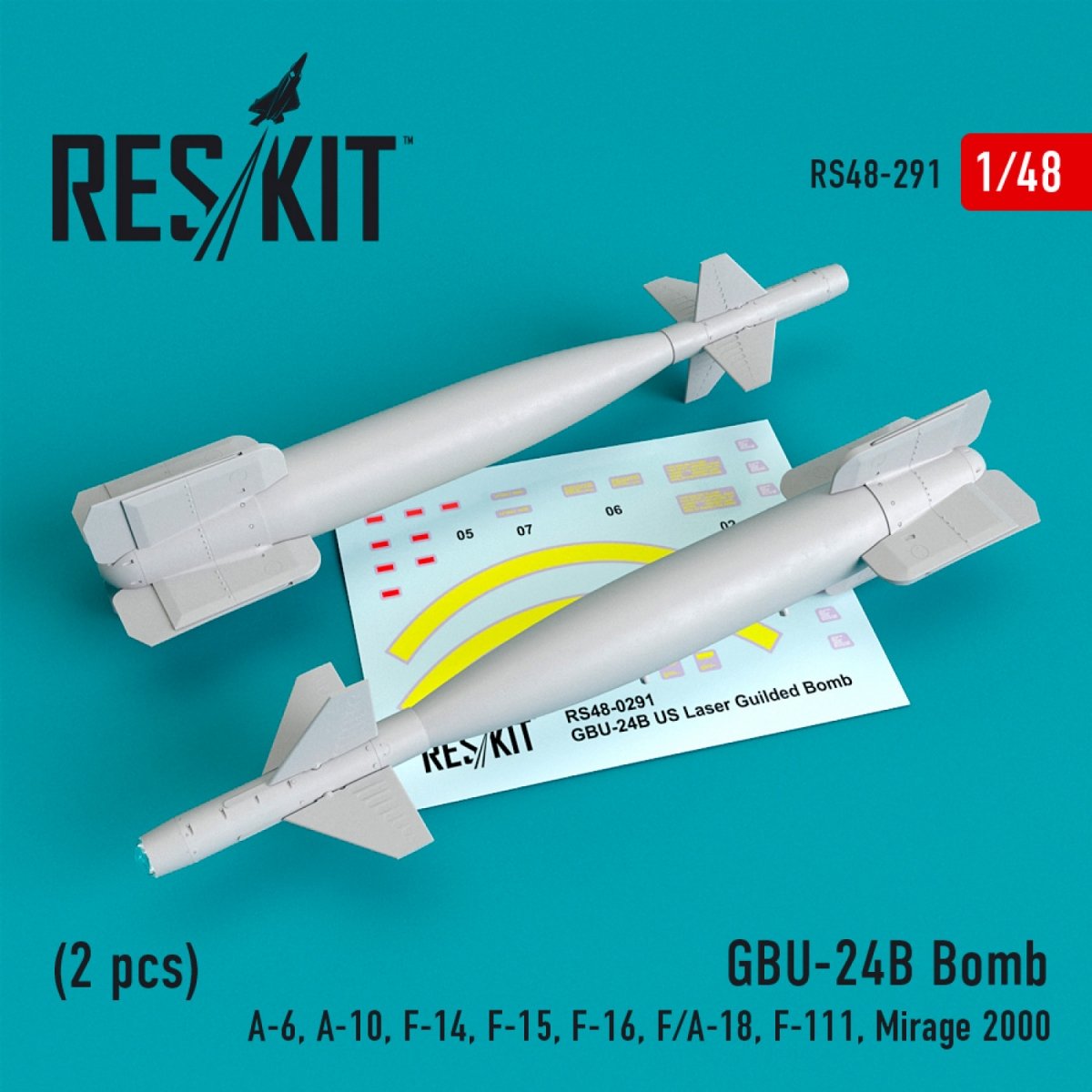 RESKIT RS48-0291 GBU-24B BOMBS (2PCS) 1/48