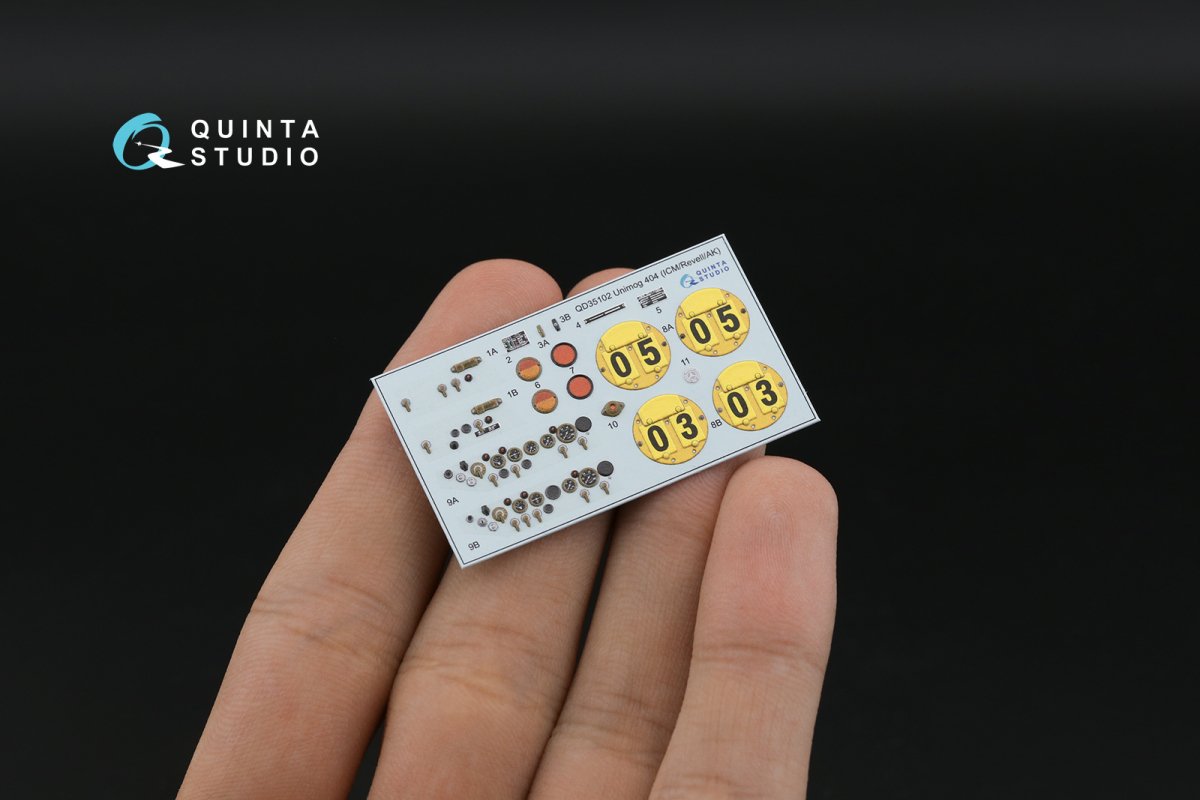 Quinta Studio QD35102 Unimog 404 3D-Printed &amp;amp; colored Interior on decal paper (ICM) 1/35 – imagen 3