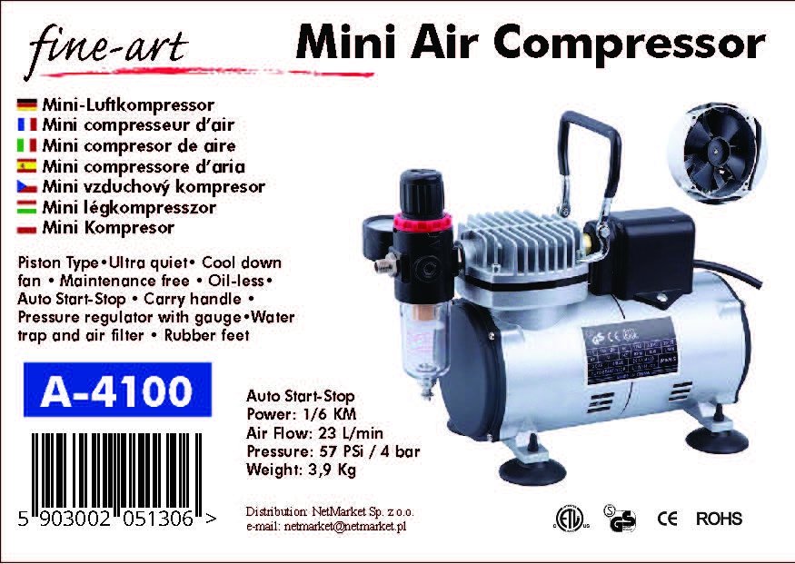 Fine Art FA-4100A Compressor with Fan A4100