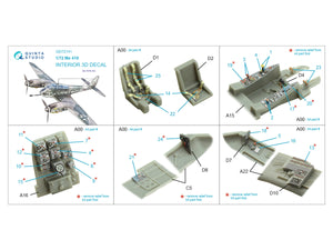 Quinta Studio QD72141 Me 410 3D-Printed colored Interior on decal paper (Airfix) 1/72 – image 2