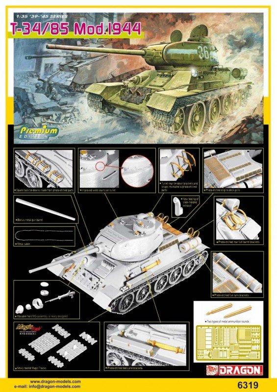 Dragon 6319 T-34/85 Mod. 1944 1/35 – Bild 2
