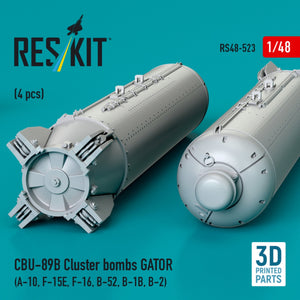 RESKIT RS48-0523 CBU-89B cluster bombs GATOR (4 pcs) (3D Printed) 1/48 – image 3