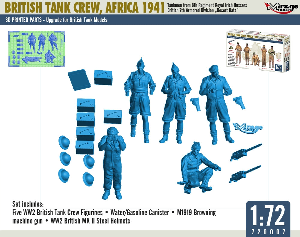 Mirage Hobby 720007 British Tank Crew, Africa 1941 1/72 – obrázek 4