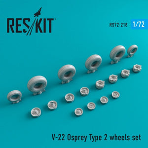 RESKIT RS72-0218 Jeu de roues V-22 Osprey Type 2 1/72