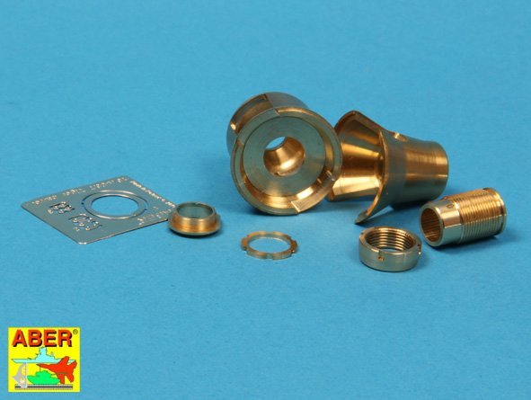 Aber 16L-08 Early muzzle brake for the barrel used on the early version of the Tiger I, King Tiger tank (Porsche turret) / Early muzzle brake used on German 8.8cm barrel Tiger I - early and Tiger II (Porsche turret) 1/16 – image 4