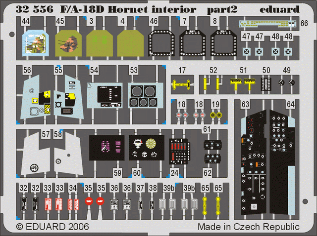 Eduard 32556 F-18D interior 1/32 ACADEMY – image 2