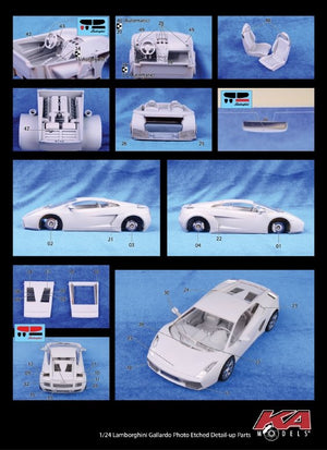 KA Models KE-24032 Lamborghini GALLARDO DETAIL-UP ETCHED PART 1/24 – image 2