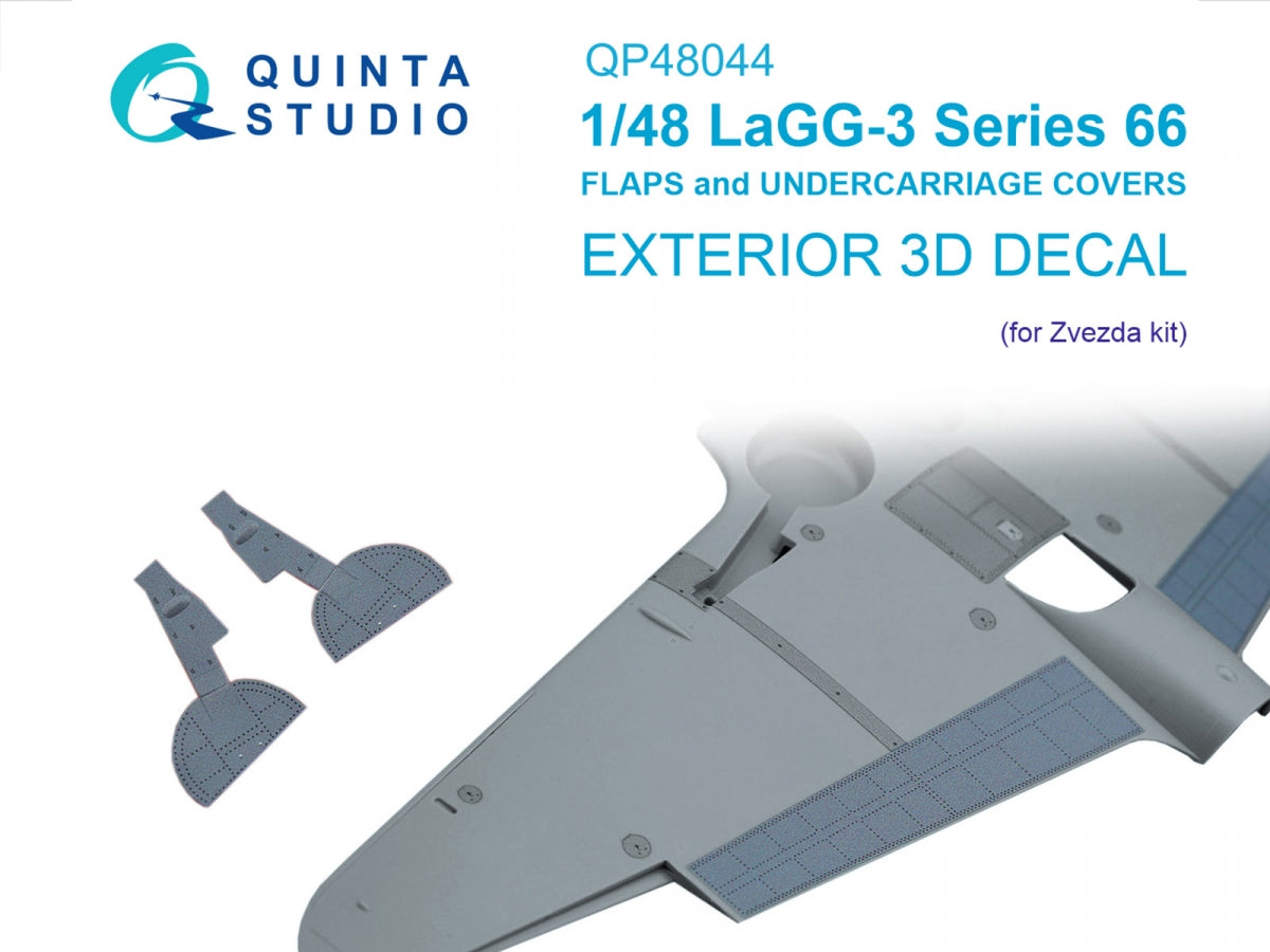 Quinta Studio QP48044 LaGG-3 Série 66 Volets et caches de train d'atterrissage (Zvezda) 1/48