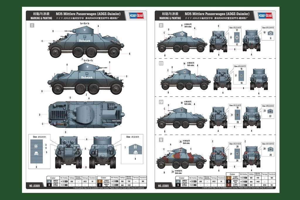 Hobby Boss 83889 M35 Mittlere Panzerwagen ADGZ-Daimler 1/35 – image 3
