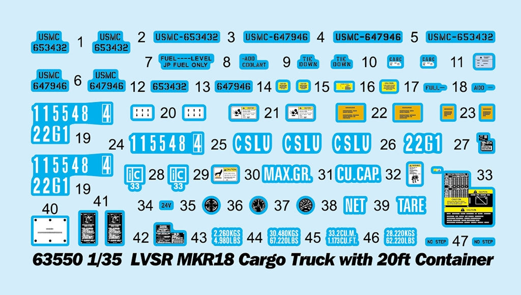 I Love Kit 63550 LVSR MKR18 Cargo Truck with 20ft Container 1/35 – imagen 6