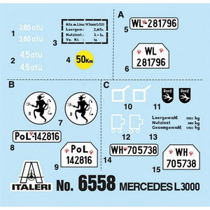 Italeri 6558 MERCEDES BENZ L3000 S 1/35 – obrázek 5