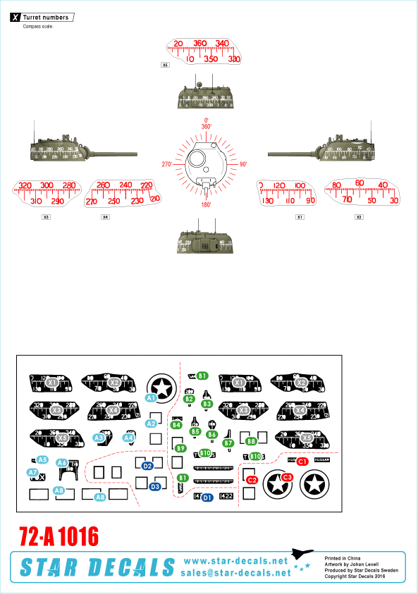 Star Decals 72-A1016 RMASG Sherman. Royal Marines Support tanks in Narmandie 1/72 – obrázek 2