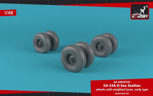 Armory Models AW48336 CH-53 Sea Stallion wheels w/ weighted tires, early 1/48 – obrázek 3