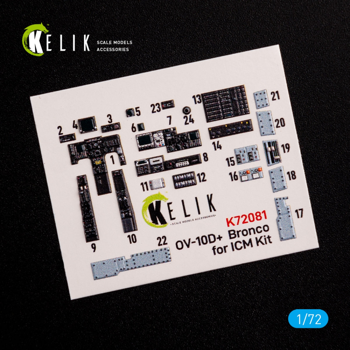 KELIK K72081 OV-10D+ &amp;quot;Bronco&amp;quot; interior 3D decals for ICM kit 1/72 – image 3