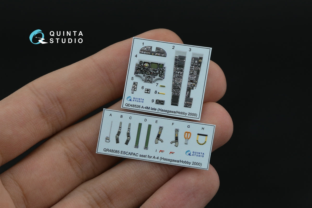 Quinta Studio QD48526 A-4M late 3D-Printed &amp;amp; colored Interior on decal paper (Hasegawa/Hobby2000) 1/48 – Bild 5