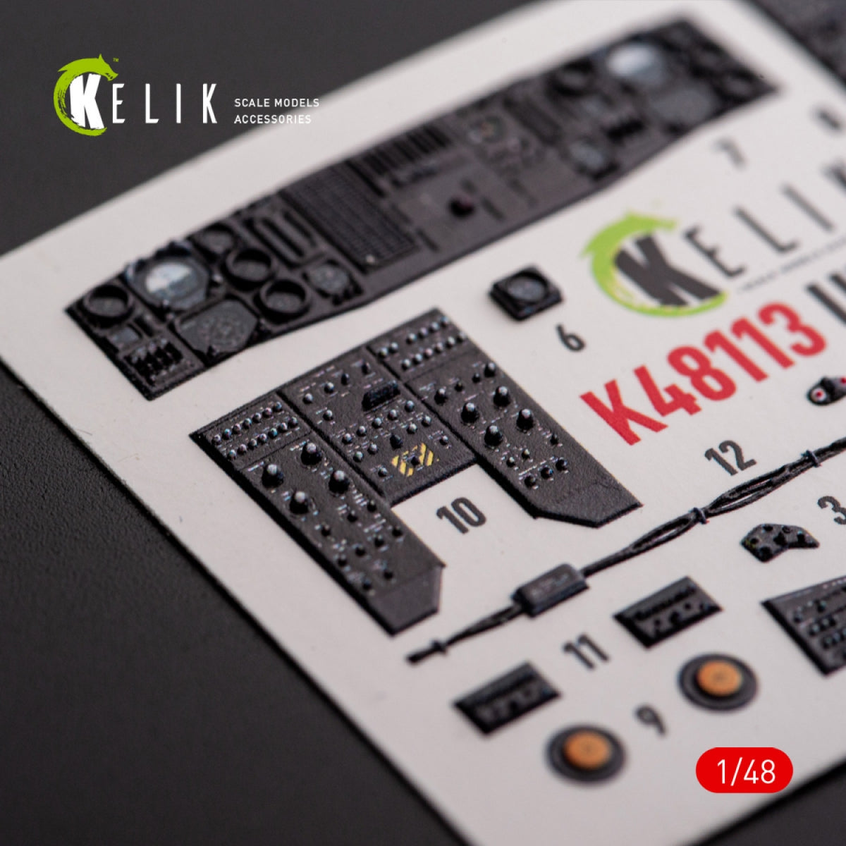 KELIK K48113 UH-60A Black Hawk - Type 1 interior 3D decals for ICM kit 1/48 – image 6