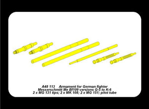 Aber A48113 Armament for German fighter Me 109G-5 to K-6 1/48 – obrázek 3