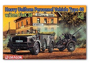 Dragon 7422 HUPV allemand Type 40 avec FlaK 38 de 2 cm (1/72)