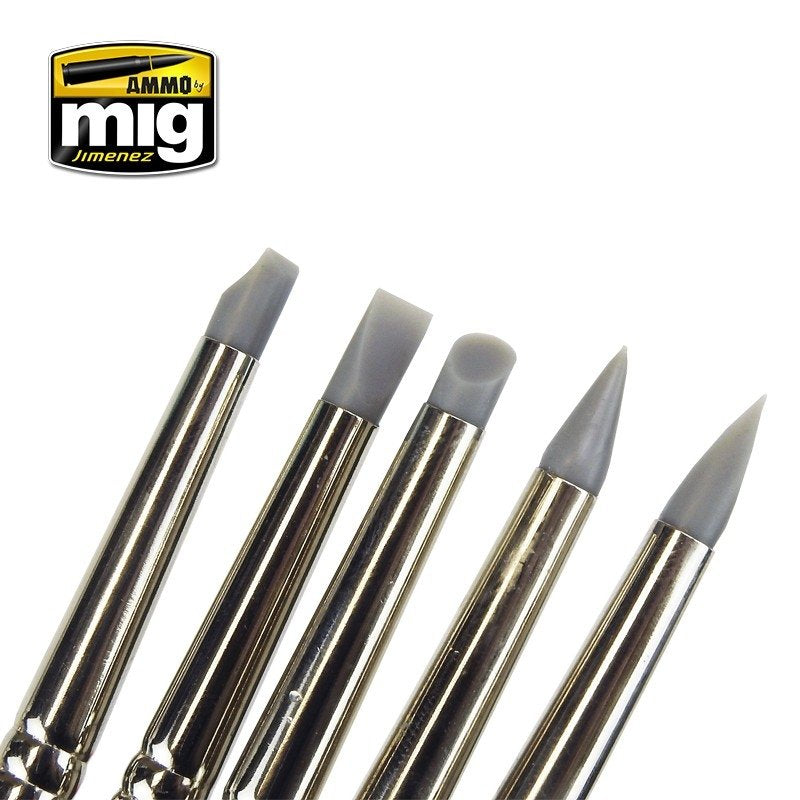 AMMO of Mig Jimenez 7606 RUBBER BRUSH SET – obrázek 3