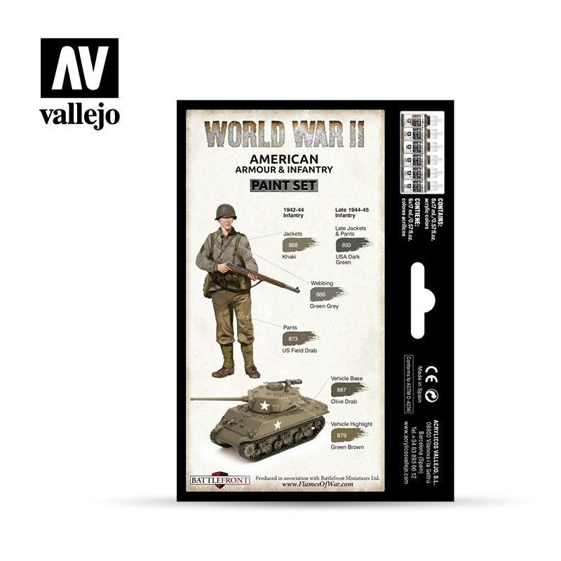Vallejo 70203 WWII American Armor &amp;amp; Infantry 6x17ml – Bild 2
