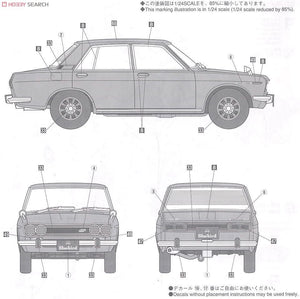 Hasegawa HC8 Nissan Bluebird 1600 SSS P510WTK 1969 1/24 – immagine 7