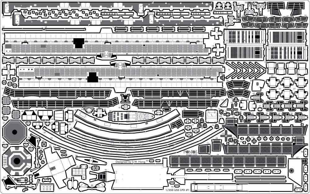 Pontos 35016F1 USS San Antonio Class LPD Detail Up Set 1/350 – zdjęcie 12