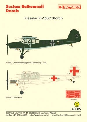 Techmod 48085 - Fieseler Fi 156C Storch 1/48 – image 2