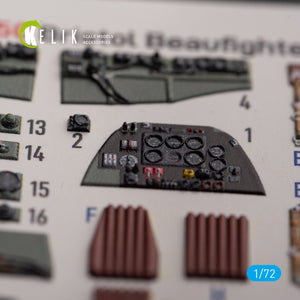 KELIK K72150 Bristol Beauhfighter TF.X - interior 3D decals for Airfix kit 1/72 – image 6