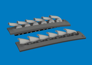 Eduard 6481061 P-40 exhaust stacks fishtail PRINT Eduard 1/48 – image 2